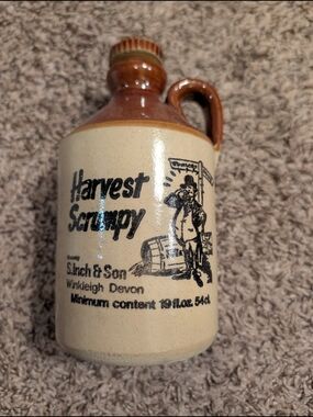 Harvest Scrumpy Stoneware Bottle Vase - Cream and Brown